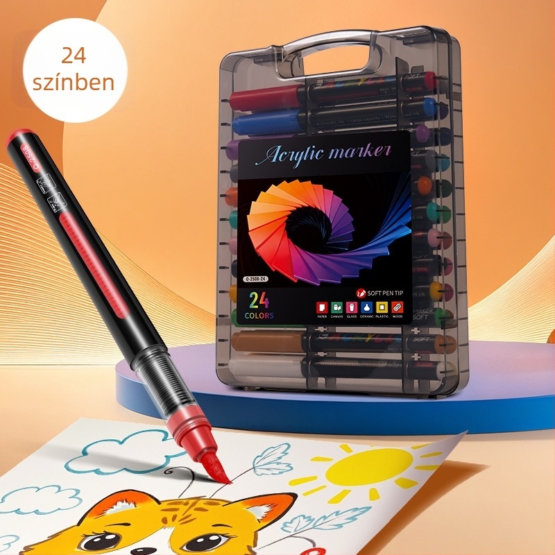 Haoyue folyékony akril marker – diákoknak és művészeknek, puha hegy, ajándék dobozos csomagolásban