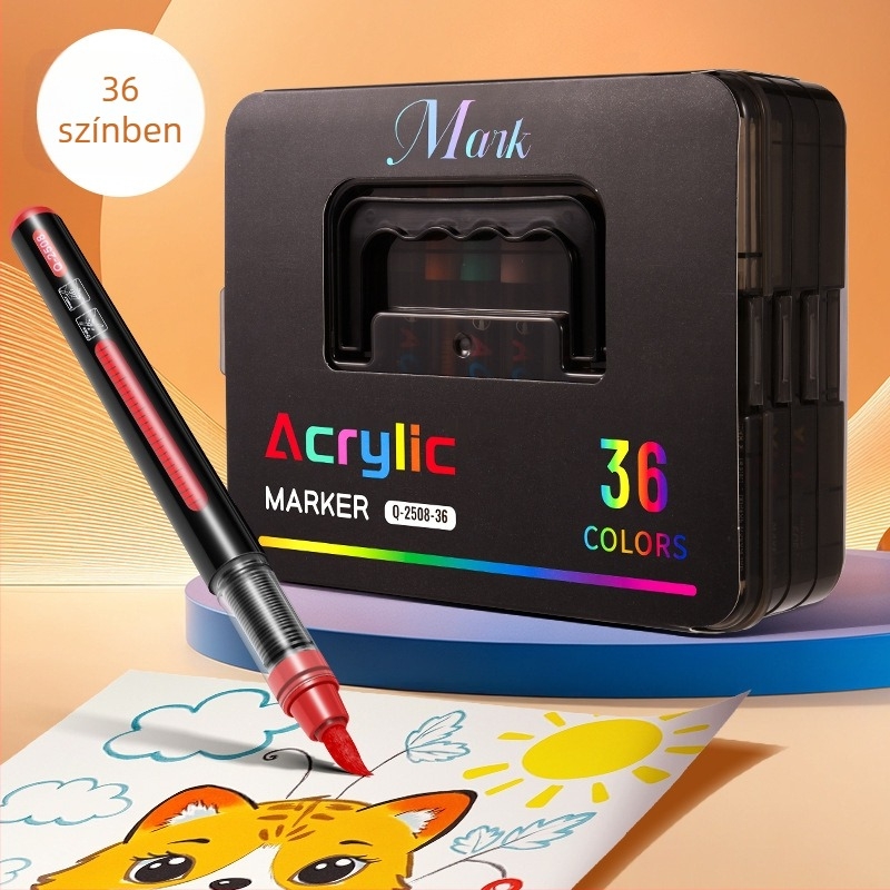 Haoyue folyékony akril marker – diákoknak és művészeknek, puha hegy, ajándék dobozos csomagolásban