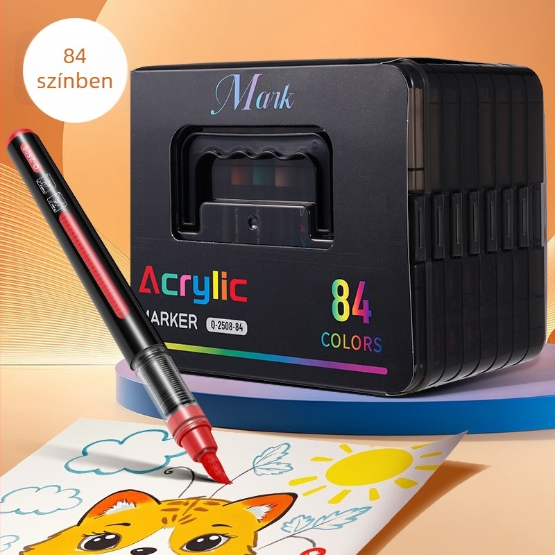 Haoyue folyékony akril marker – diákoknak és művészeknek, puha hegy, ajándék dobozos csomagolásban