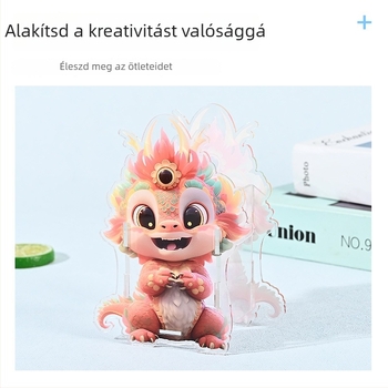 Mayhan négyzet alakú műanyag tolltartó logóval és testreszabással az asztalhoz