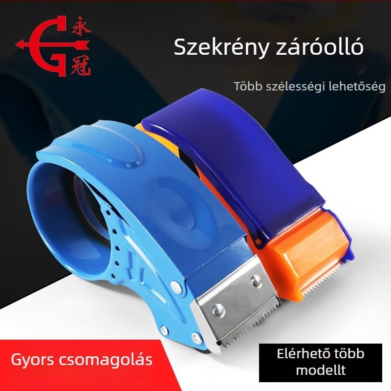 Kartonzáró ragasztószalag adagoló – műanyag, testreszabható, legfeljebb 60 mm ragasztószalag szélesség, zárási feladatokra