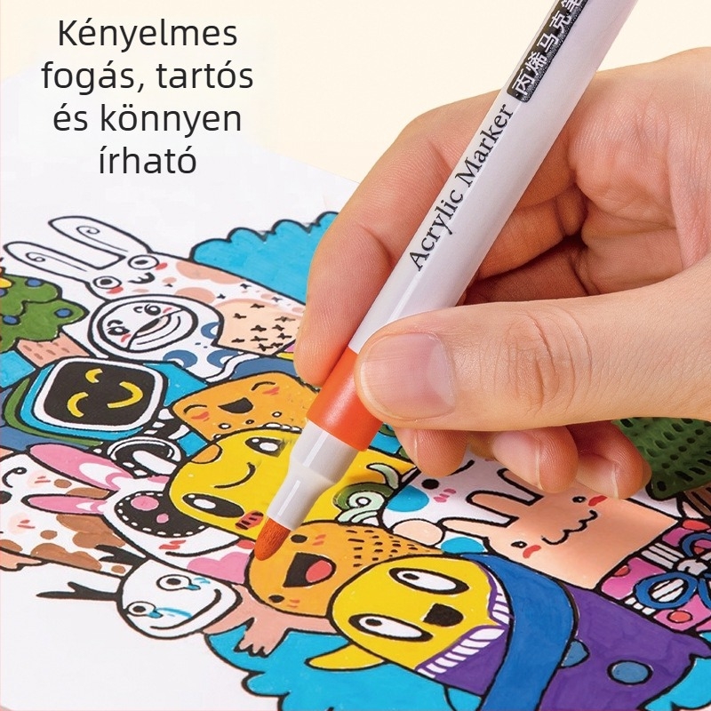 Egyfejű akrilmarker — vízbázisú tinta; vonalvastagság: durva; csomagolás: alap; márka: Fast as wind