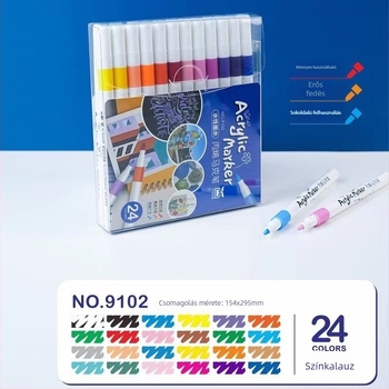 Gyorsan száradó akril marker toll készlet akvarell tintával és kiemelő tollal