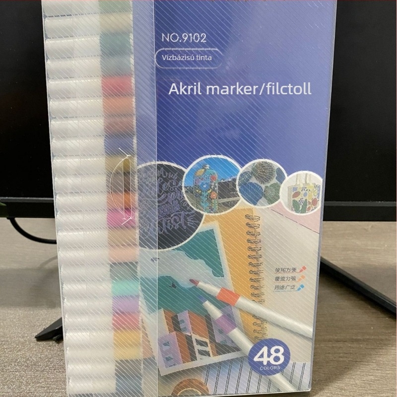Gyorsan száradó akril marker toll készlet akvarell tintával és kiemelő tollal