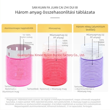 Öntapadós hajhenger frufruhoz, Xinxie curling barrel, anyag: nylon + alumíniumlemez + új műanyag mag