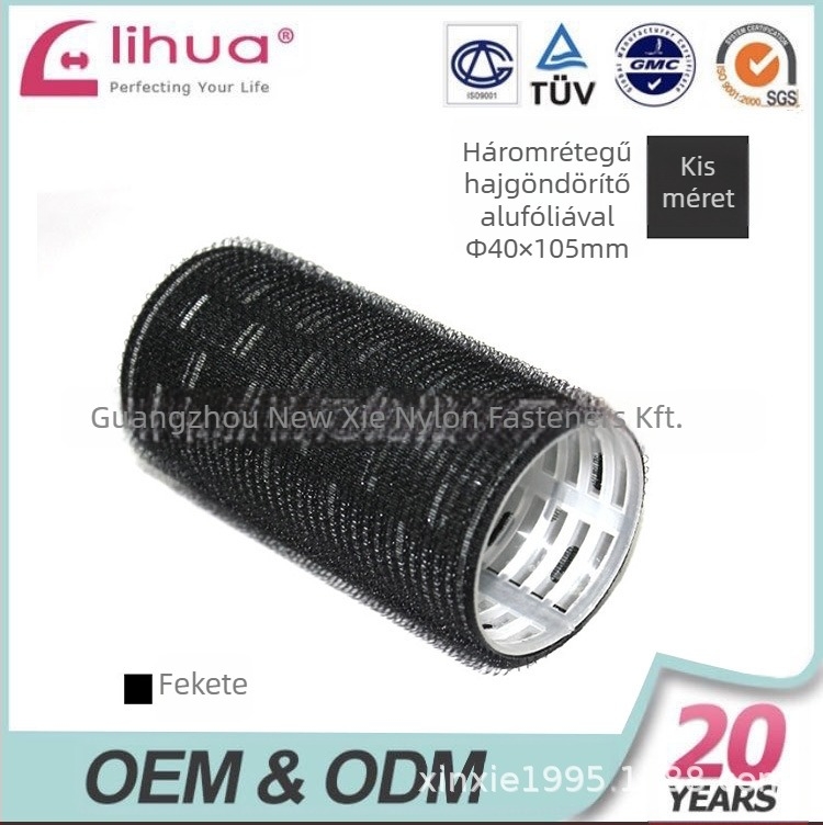 Öntapadós hajhenger frufruhoz, Xinxie curling barrel, anyag: nylon + alumíniumlemez + új műanyag mag