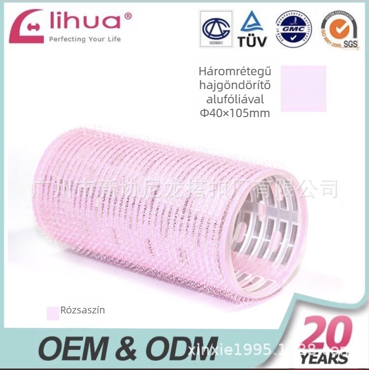 Öntapadós hajhenger frufruhoz, Xinxie curling barrel, anyag: nylon + alumíniumlemez + új műanyag mag