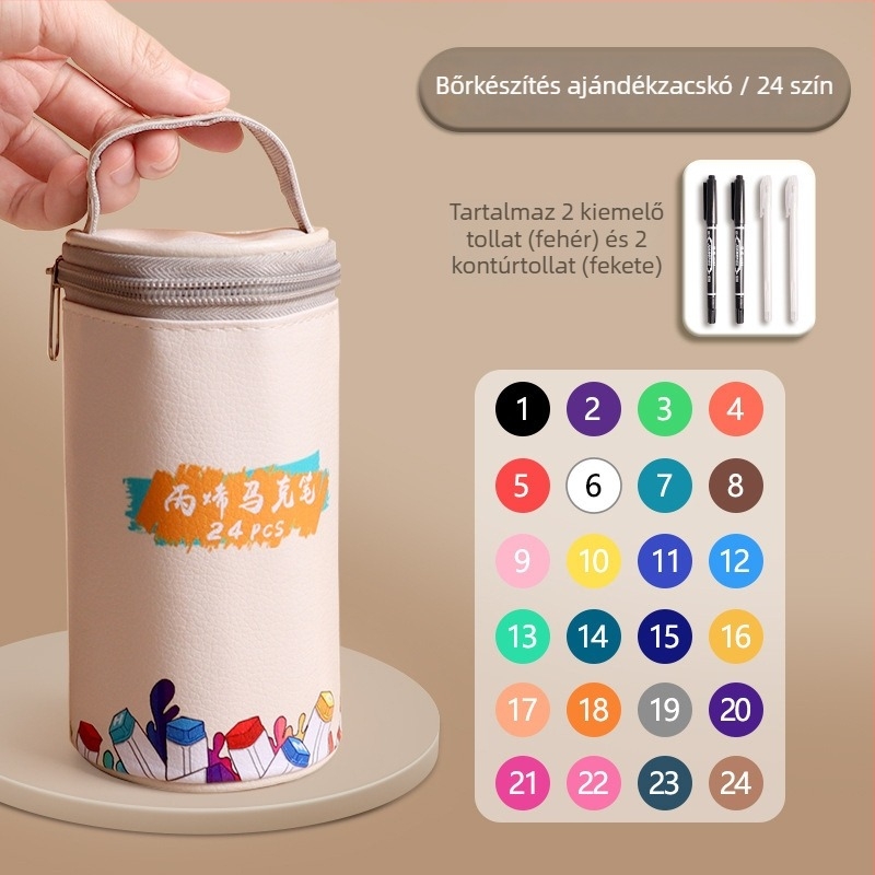 Iskolákhoz és óvodákhoz szóló akril marker toll, víz alapú, átlátszatlan, mosható, rétegződhető