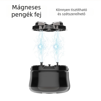 MRY öt pengefejű forgó elektromos borotva férfiak számára – hordozható, teljesen automata, mosható, LED-kijelzővel, beépített 500–800 mAh akkumulátor, üzemidő 60 perc felett