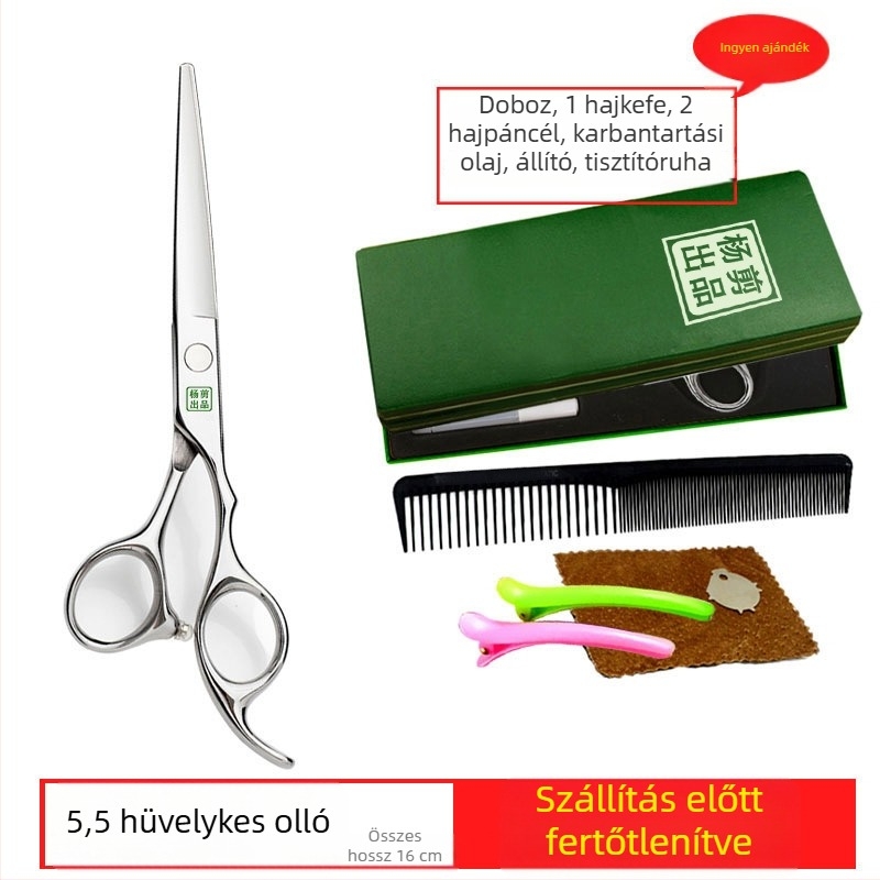 Yang hajolló – professzionális tömörítő olló lapos fogakkal, éles pengékkel