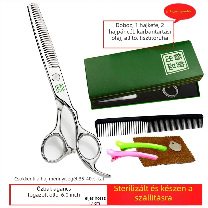 Yang hajolló – professzionális tömörítő olló lapos fogakkal, éles pengékkel