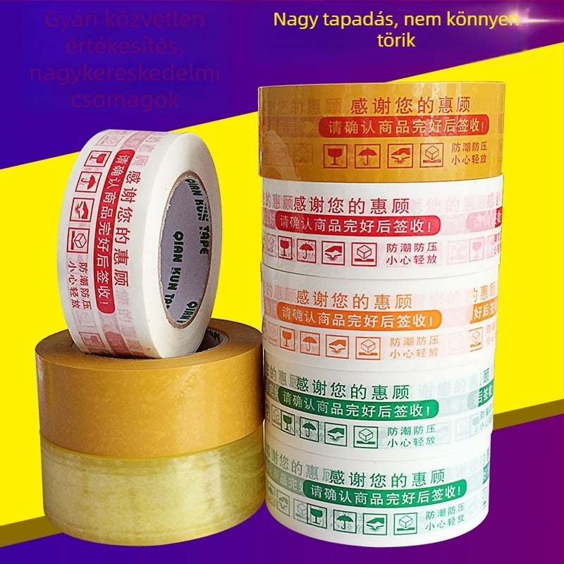 Csomagoló szalag 45 mm x 110–300 m, BOPP fólia, membrán vastagsága 55 μm, környezetbarát ragasztó