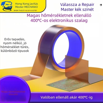 Goldfinger magas hőmérséklet-álló poliimid film szalag mobiltelefon javításhoz — erős szigetelés, max. 350–400°C, PI film