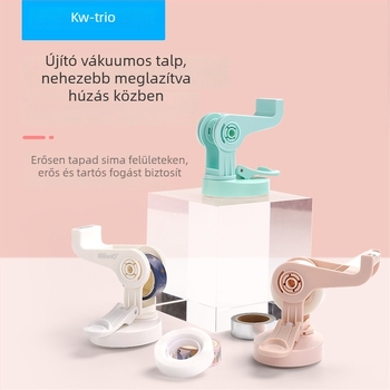 KW-TRIO Univerzális szalag-tartó 360°-os forgással, átlátszó vákuumcsésze, műanyag, modell 3333