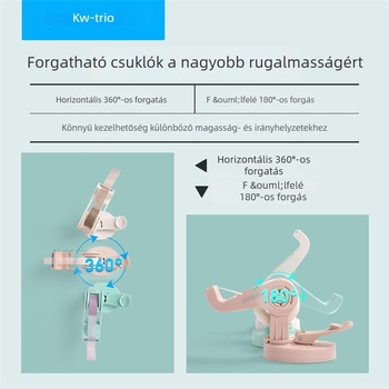 KW-TRIO Univerzális szalag-tartó 360°-os forgással, átlátszó vákuumcsésze, műanyag, modell 3333
