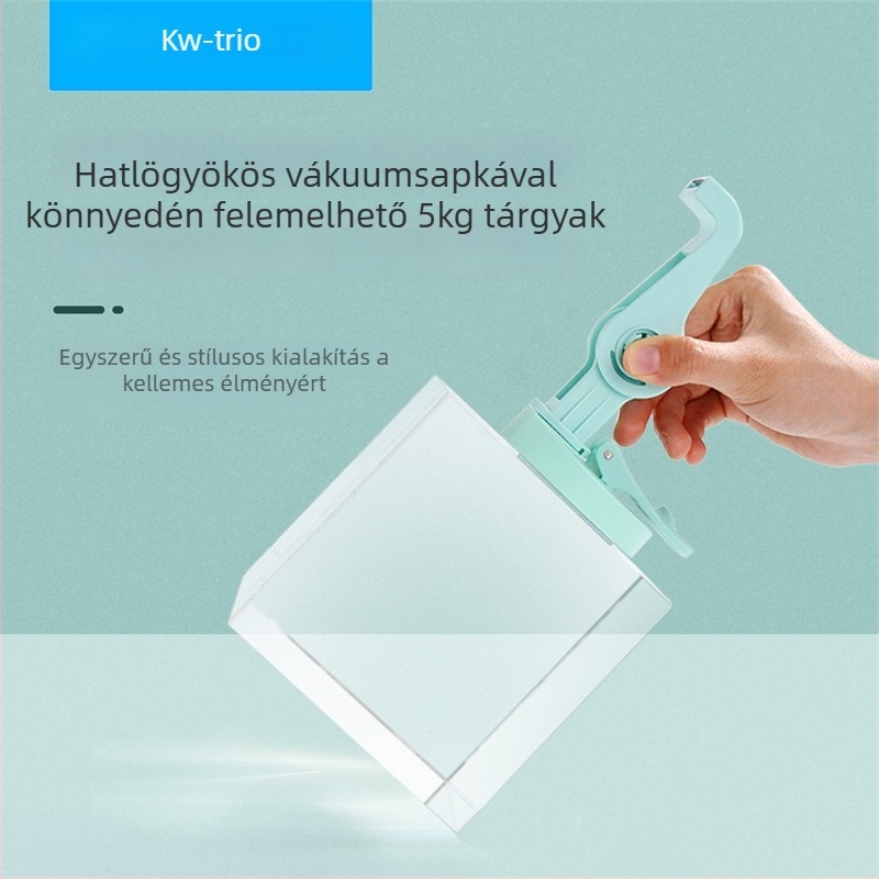 KW-TRIO Univerzális szalag-tartó 360°-os forgással, átlátszó vákuumcsésze, műanyag, modell 3333