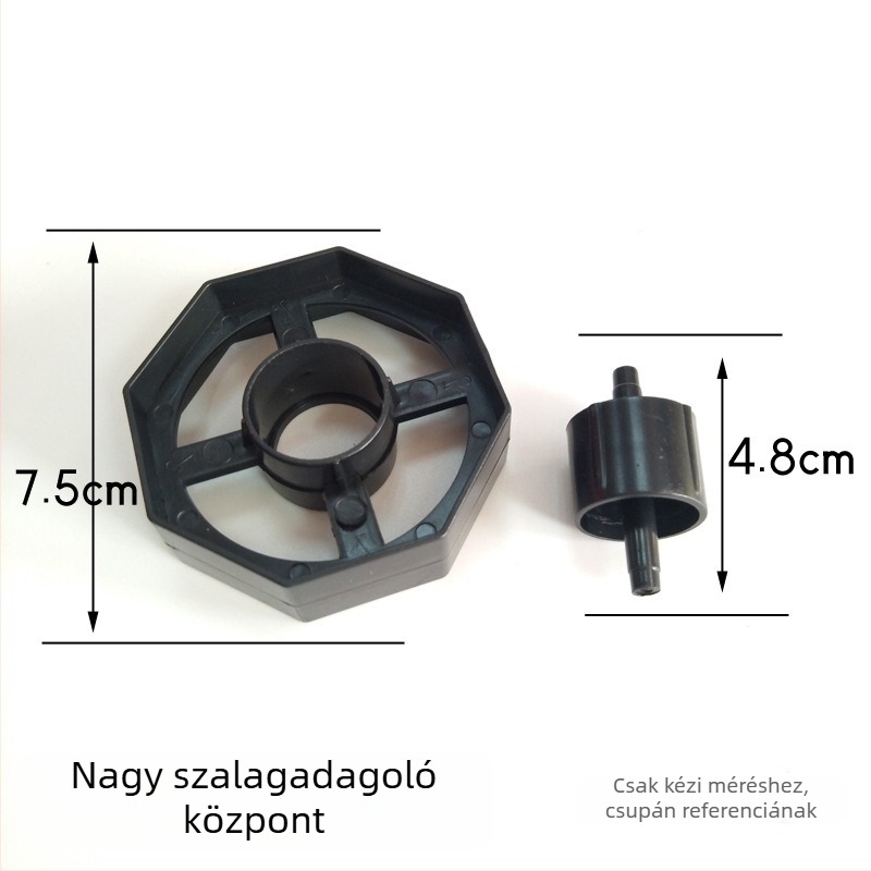 Nagy szalagtartó mag vágómaggal és rollerrel irodai szalaghoz, szélesség legfeljebb 48 mm