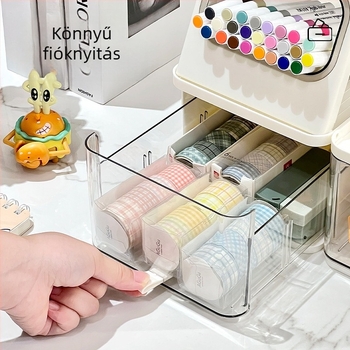 Írószertároló doboz – ABS anyag, 18 L kapacitás, Modell 11, Többfunkciós, Modern egyszerű stílus