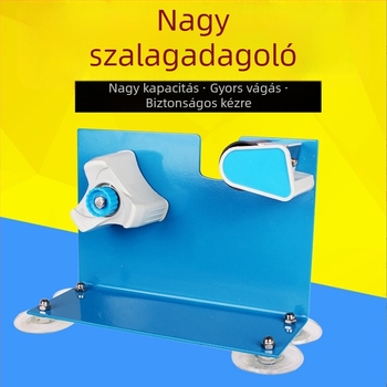 Asztali vasból készült szalagvágó és tartó, modell 300, 1300 g, szalag szélesség max 50 mm, orsóátmérő 75 mm