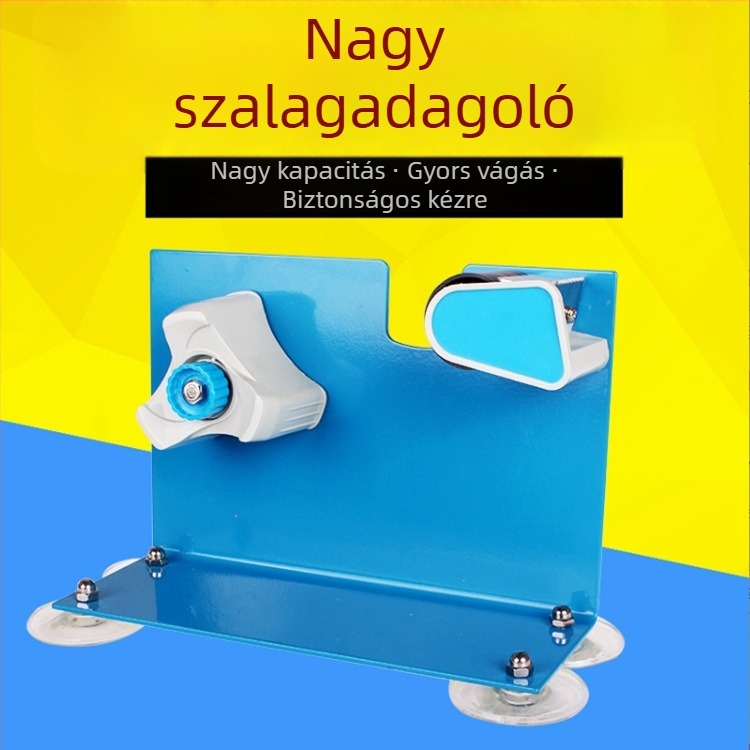 Asztali vasból készült szalagvágó és tartó, modell 300, 1300 g, szalag szélesség max 50 mm, orsóátmérő 75 mm