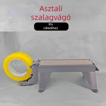 Asztali csomagoló szalag zárógép, szalagadagolóval, kis tárgyak csomagolásához