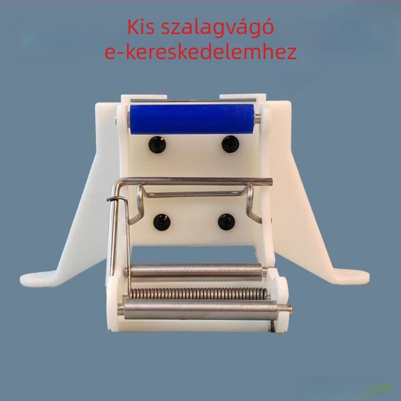 Asztali csomagoló szalag zárógép, szalagadagolóval, kis tárgyak csomagolásához