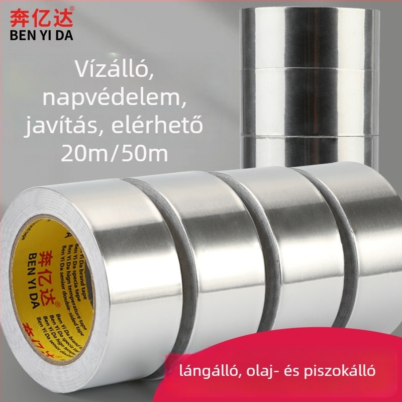 Yida magas hőmérséklet-ellenálló alumínium fólia szalag páraelszívóhoz, tömítés és vízálló javítás bojlerhez, alapanyag: alumínium 999