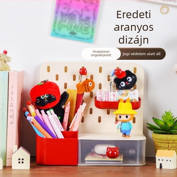 Shunran DIY perforált tábla tolltartó, műanyag, modell Y11-3312, logónyomtatás elérhető, testreszabás