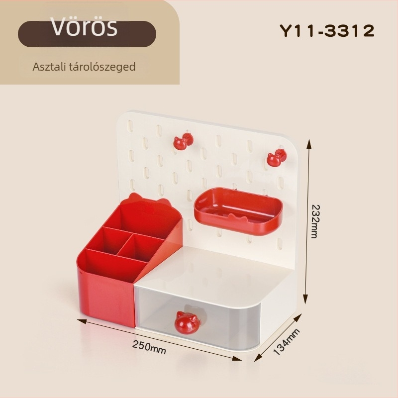 Shunran DIY perforált tábla tolltartó, műanyag, modell Y11-3312, logónyomtatás elérhető, testreszabás