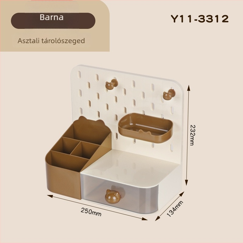 Shunran DIY perforált tábla tolltartó, műanyag, modell Y11-3312, logónyomtatás elérhető, testreszabás