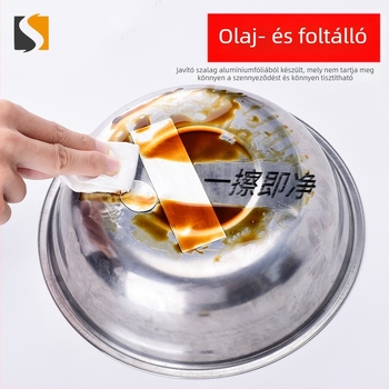 Fémjavító szalag csövekhez és készülékekhez – alumíniumfólia alap, 0,1 mm vastagság, -20°C-tól 120°C-ig terhelhetőség, hűtőgépek, klímaberendezések és vízmelegítők csöveinek szivárgásainak javítására