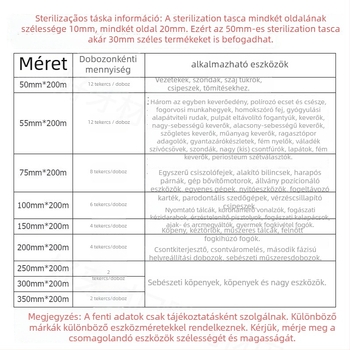 Fogászati önzáró sterilizáló tasakok zárógépe kereskedelmi használatra — Health OEM, vonalkód 1, nem importált