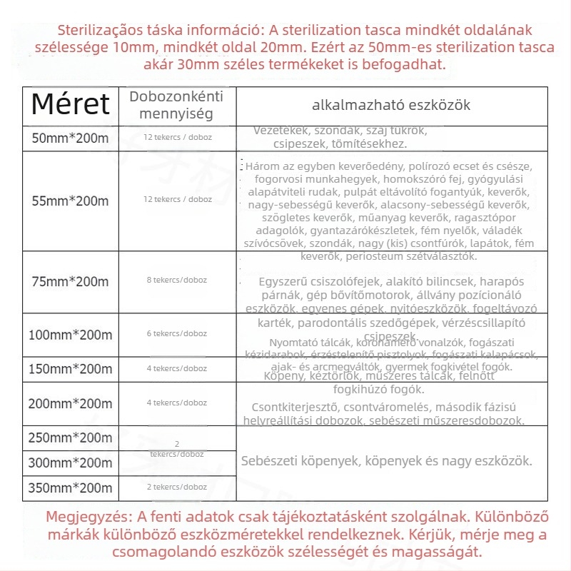 Fogászati önzáró sterilizáló tasakok zárógépe kereskedelmi használatra — Health OEM, vonalkód 1, nem importált