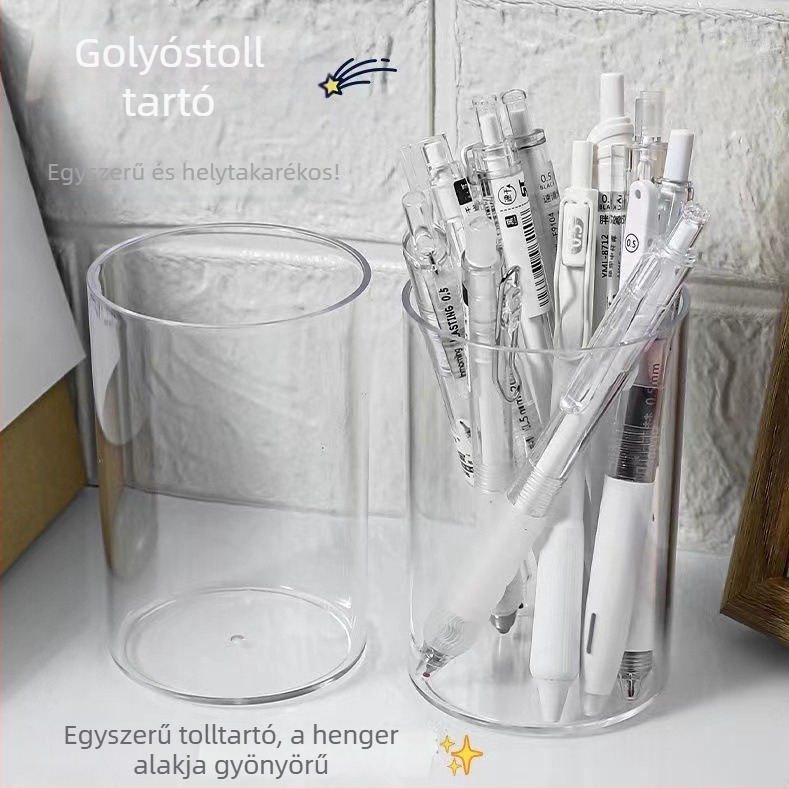 Kör alakú tolltartó, műanyagból, modell: Round pen holder