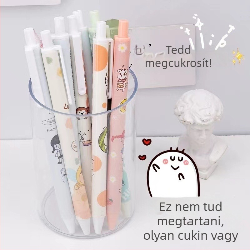Kör alakú tolltartó, műanyagból, modell: Round pen holder