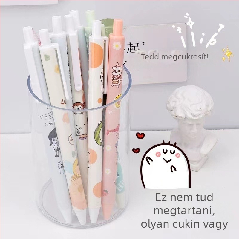 Kör alakú tolltartó, műanyagból, modell: Round pen holder