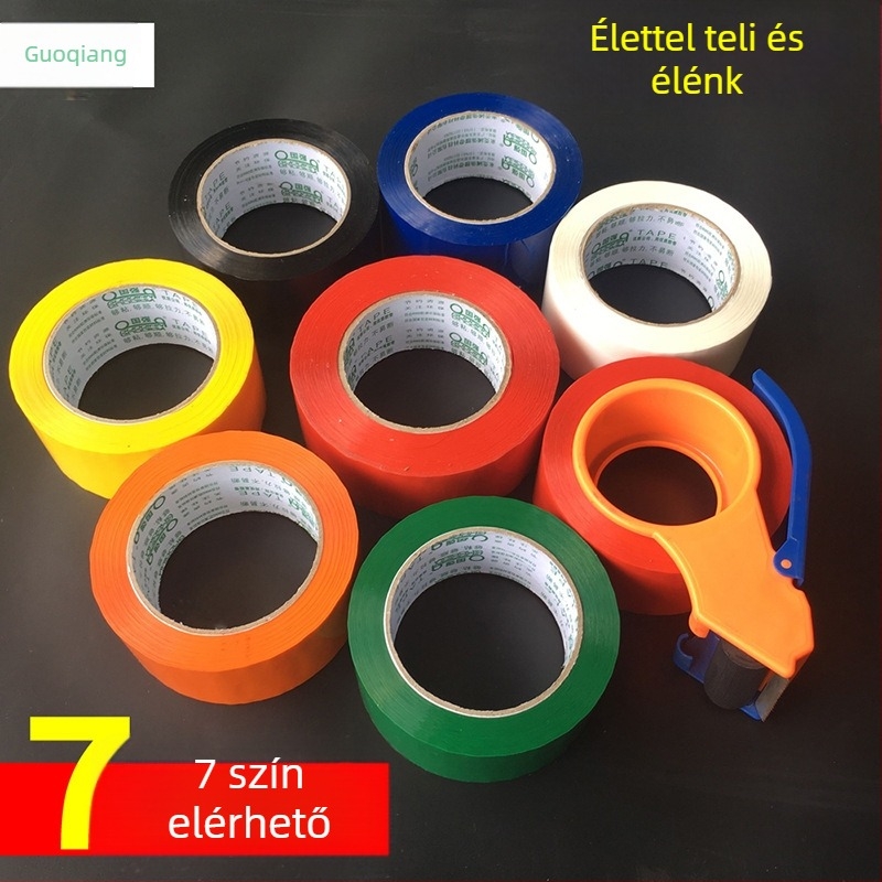 Csomagoló szalag; alapanyag: Bopp film; ragasztó: ragasztó; film vastagsága: 44 µm; hőmérsékleti ellenállás: akár 100°C-ig; felület írható.
