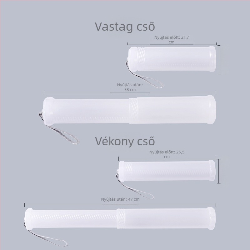 Átlátszó műanyag toll- és ecsettartó, hordozható és könnyű, spirálos tárolócső művészeti kellékekhez