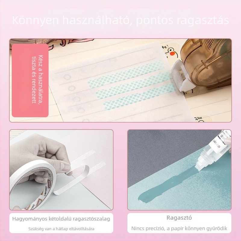 Deli Dot Glue TG107 diákok számára – pöttyös ragasztócsík, logónyomtatás nem megengedett.