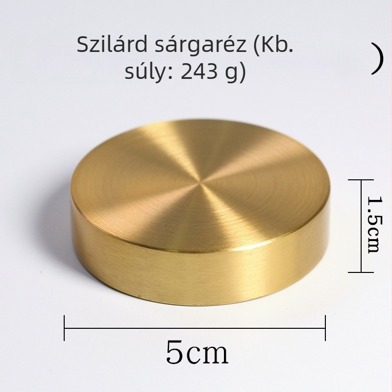 Rézből készült kör alakú papírsúly, modell Round paperweight, esküvőre, születésnapra, fesztiválokra és házavatóra ideális