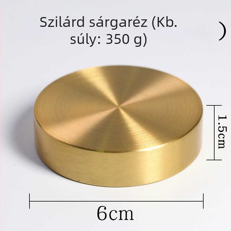 Rézből készült kör alakú papírsúly, modell Round paperweight, esküvőre, születésnapra, fesztiválokra és házavatóra ideális