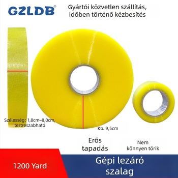 Gépzáró ragasztószalag, 52 µm vastagságú, OPP-film hátoldallal, gépi záráshoz