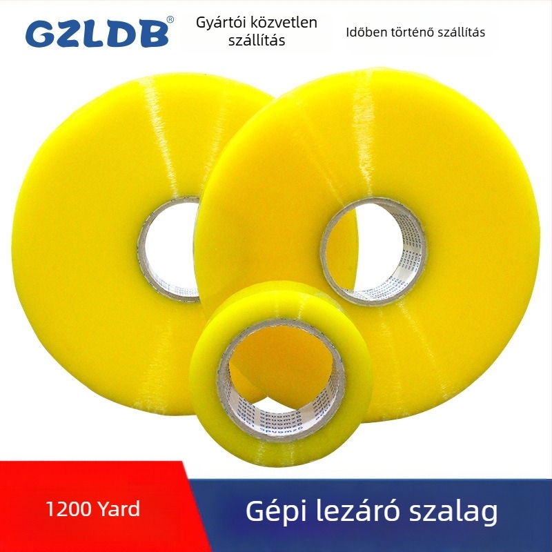 Gépzáró ragasztószalag, 52 µm vastagságú, OPP-film hátoldallal, gépi záráshoz