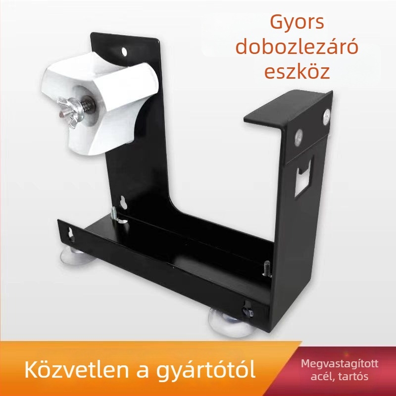 Asztali tekercsvágó tartóval, átlátszó záró dobozzal a csomagoláshoz