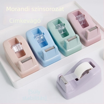 Átlátszó ragasztószalag vágó állvánnyal csomagoláshoz