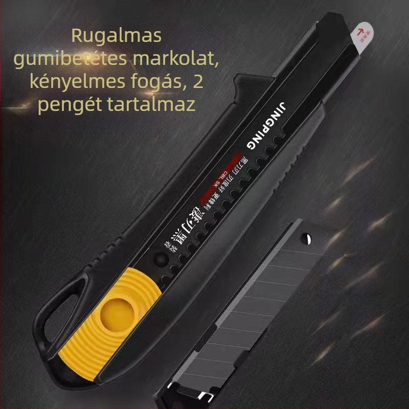 Durac tapétavágó, dupla pengével, ipari kategóriás, fekete műanyag fogantyúval, penge szélessége 18 mm