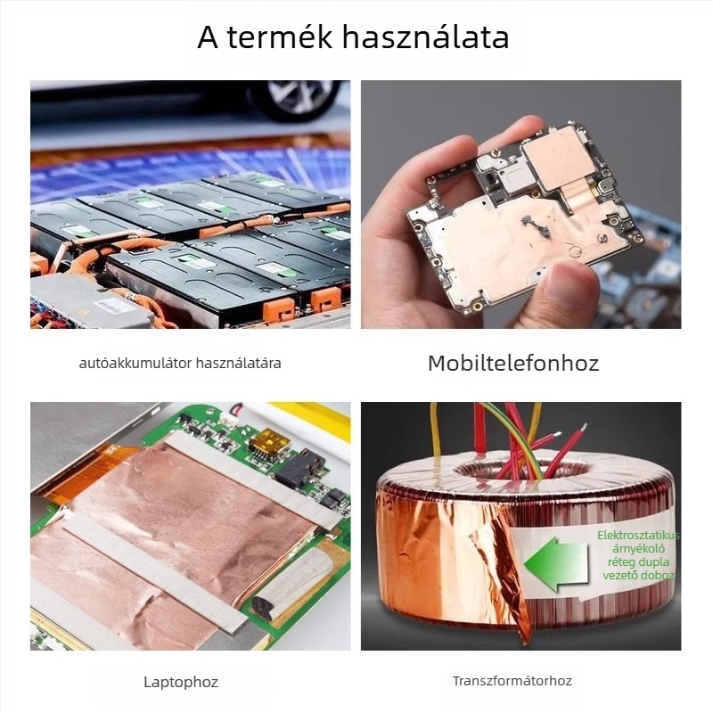 Réz alapú hővezető matrica mobiltelefonhoz, Yida márka, réz alapanyag, alkalmas mobiltelefon- és notebook-alaplapokra, akkumulátor hűtéshez