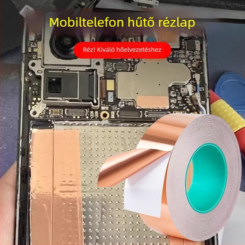 Réz alapú hővezető matrica mobiltelefonhoz, Yida márka, réz alapanyag, alkalmas mobiltelefon- és notebook-alaplapokra, akkumulátor hűtéshez