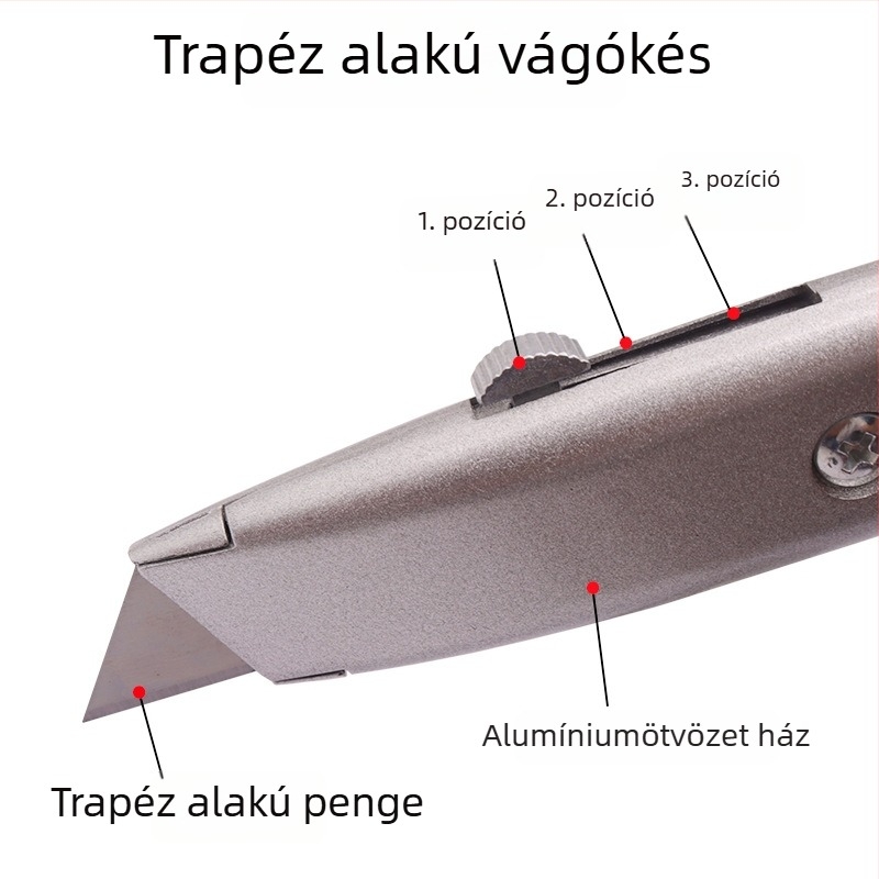 Tianhuada 1883 létra alakú sokoldalú kés trapéz alakú pengével, elektromérnökök számára, vágáshoz papírt és szőnyeg/tapéta vágásához – praktikus kézi kés