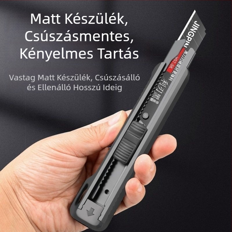 Robusztus művészeti kés, modell 2154 | Műanyag test, 200 g, Pengéje 0.2×156×30 mm, bontási és tapetázási feladatokra